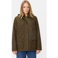camel active Fieldjacket mit abnehmbarer Kapuze und Kordkragen Langarm
