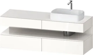Duravit Qatego Konsolenwaschtischunterbau wandhängend Weiß Hochglanz 1600x550x600 mm - QA47780222200 QA4778022220010