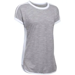 Under Armour Fashleta Mesh T -Shirt Piping Oben grau - Frauen
