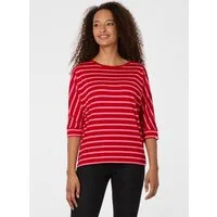 Ragwear 3/4-Arm-Shirt SHIMONA STRIPES Viskosemischung mit gestreifter Optik