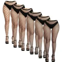 ALARA MESH Netzstrumpfhose 6er Pack Damen Fasching Party Netzstrumpfhosen Elastisch Strumpfhosen