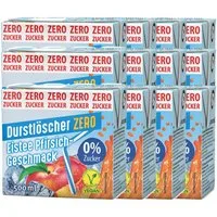 DURSTLOESCHER Softgetränk, Durstlöscher Eistee Pfirsich Zero intensiver Geschmack 500ml 12er Pack