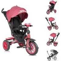 Lorelli Dreirad Tricycle Speedy, Luftreifen, drehbarer Sitz, Musik, Licht, Schubstange