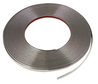6mm Profi Chrom Stripe Streifen Selbstklebend Aufkleber z.B. für PKW Kühlergrill Zierleisten Dekor Leisten etc.