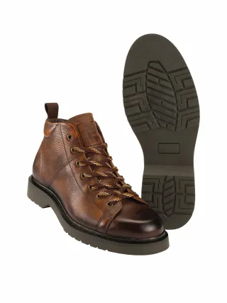 Mey & Edlich Herren Bergauf-Boot Braun 100 % Rindleder