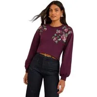 Love & Roses Sweater Love & Roses Sweatshirt mit Pailletten, Petite (1-tlg)