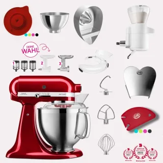KitchenAid Artisan 4,8 Liter KSM185 Spar-Set mit Sieb mit digitaler...