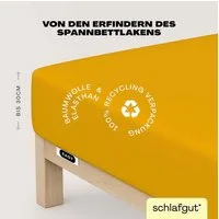 Schlafgut Spannbettlaken EASY JERSEY ELASTHAN Bettlaken, 170 g/m², 95% Baumwolle, 5% Elasthan, Jersey, Gummizug: rundum, (1 Stück), Spannbettlaken bis 30 cm Höhe, bügelfrei, pflegeleicht, perfekter Sitz