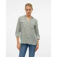 Vero Moda Hemdbluse VMBUMPY L/S SHIRT NEW WVN GA NOOS Viskose, regular fit