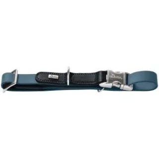 Dog Sport HUNTER Hundehalsung wolmar biothane x leder alu strong blau L