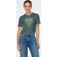 ONLY Kurzarmshirt ONLFREE LIFE MODAL S/S ATELIER TOP JRS Materialmix, Rundhals