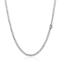 KARMA Edelstahlkette Silber Halskette Edelstahl Kette Schmuck wasserfest & antiallergisch (Damenhalskette Unisex Edelstahlhalskette), verschiedene Längen 50 cm 55 cm oder 60 cm Herrenschmuck