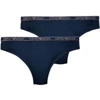 Emporio Armani Brasilslip 2er Pack Brazilian Slip (2-St) mit elastischem Logobund in metallischem Glanz