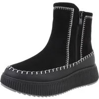 Ital-Design Damen Freizeit Plateaustiefelette (87214663) Flach Plateaustiefeletten in Schwarz