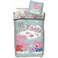 SkyBrands Bettwäsche Peppa Wutz "Bedtime" - Bettwäsche-Set, 135x200 & 80x80, Peppa Pig, Baumwolle, 100% Baumwolle