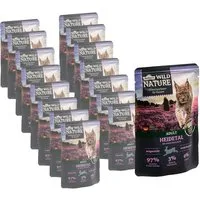 Dehner Wild Nature Heidetal Adult Kaninchen / Huhn, 16 x 85 g Beutel Kaninchen, Nassfutter für: Katze, Nassfutter für ausgewachsene Katzen, getreidefrei / zuckerfrei