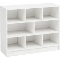 möbelando Bücherregal Bücherregal WL5.819 Weiß 80x68,5x29,5 cm Regal Standregal Modern, 30 x 69 x 80 cm (B/H/L)