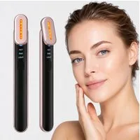 ibettertec Gesichtsmassagegerät 7-in-1 Gesichtsmassagegerät Elektrisches Augenmassagegerät mit Wärme, LED-Gesichts-Sculpting-Gerät mit 42°C Konstthermologie und Vibration, Anti-Aging, Augenpflege und Hautlifting
