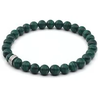LAVISA Armband Armband 6mm Echte Edelstein Perlen, Kristalle, Onesize, Echte Edelsteine, Rostfreies Edelstahl, Wasserfest