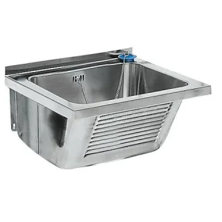 KWC Aquarotter Waschtrog, SIRIUS, Edelstahl, 520x270x490 mm, Ablauf mittig, 2000057087 2000057087
