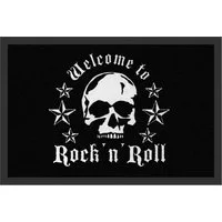 Rockbites Fußmatte Rockbites - Fußmatte Türmatte "Skull - Rock 'n' Roll" Schwarz Nr. 70