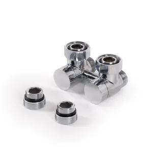 Terma Absperr-Verbundeckventil 50mmSC GW 3/4" (GZ 1/2")-GZ M22x1,5 , TGEOCR001, Chrom TGEOCR001