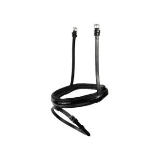 Hans Melzer Horse Equipment Hans Melzer Reithalfter breit LACK englisch kombiniert schwarz unterlegt SH (Shetlandpony)