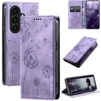Tec-Expert Handyhülle Handy Hülle Klapphülle für Samsung Galaxy A57 5G 6.7 Zoll, 6.7, Blumen Pusteblume Case Cover mit Kartenfächern und RFID Schutz