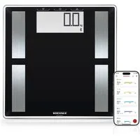 Soehnle Körper-Analyse-Waage Shape Sense Connect 50 mit Bluetooth®, 1-tlg., Körperanalyse (BIA), BMI Berechnung, bis 180kg, für bis zu 8 Personen