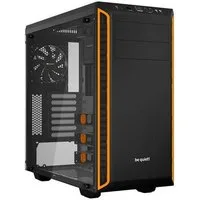 be quiet! PC-Gehäuse Pure Base 600 Window, BGW20, Computer Gehäuse, gedämmt, Vollverglastes Seitenfenster, Temperglas, ODD-Käfig, 2 vorinstallierte Pure Wings 2 Lüfter, orange