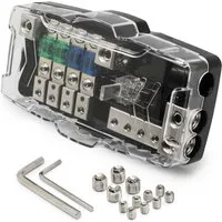 Adapter Universe Kfz-Sicherungshalter Mini ANL Sicherungshalter Verteiler 30A 60A 80A 4er Verteilerblock