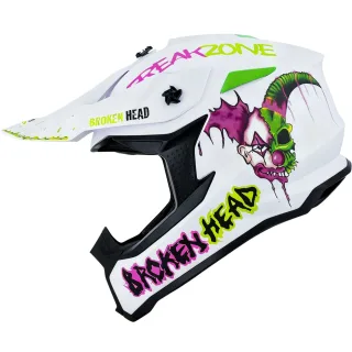 Broken Head Crosshelm FreakZone Weiss-Pink-Grün