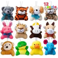 JOYIN Kuscheltier JOYIN 12 Set Mini-Plüschtiere (je 7,5 cm)als Schlüsselanhänger (12-St)