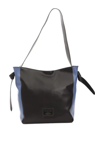 Pompei Donatella Sac à bandoulière en cuir noir pour femmes