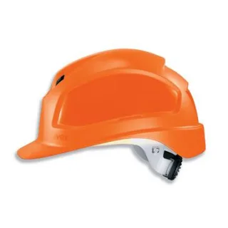 uvex pheos B-WR Schutzhelm mit Lüftung - mit Drehradsystem - langer Schirm orange 52 cm - 61 cm - 9772230