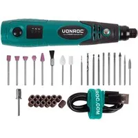 VONROC Multitool Multifunktionswerkzeug 4V, Mit 31 Zubehören und Ladegerät
