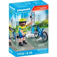 Playmobil® Polizei Fahrradstreife (71732), Playmobil Action Heroes Konstruktions-Spielset, (15 St), Made in Europe