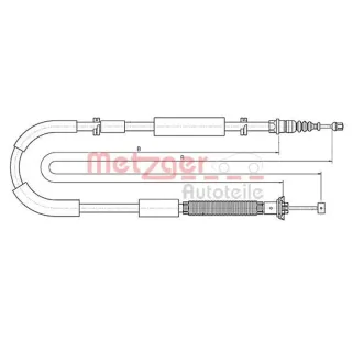 Metzger Handbremsseil hinten rechts Fiat Bravo