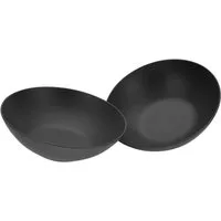 CreaTable Salatschüssel Soft Touch Black, Steinzeug, (Set, 2-tlg), Ø 24 cm