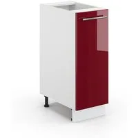 Vicco Midischrank Fame-Line, Bordeaux Hochglanz/Weiß, 30 x 81.6 cm ohne Arbeitsplatte