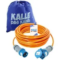 KALLE DAS KABEL Kalle Verlängerungskabel CEE 230V 16A 2,5 Signal Orange IP44 25m Verlängerungskabel, CEE 230V, 16A, CEE 230V, 16A (2500 cm)