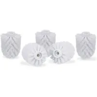 relaxdays Badezimmer-Set WC Bürstenkopf Ersatz im Set 9,5 mm, weiß