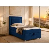 Best for Home Boxspringbett Trinity K-3 SINGLE mit Bettkasten & ca. 5 cm Topper (Einzelbett, Polsterbett mit gepolstertes Kopfteil, Jugendbett, Kinderbett versch. Größen, 3-St., 70x200 80x200 90x200 100x200 cm), Einzel-Boxspringbett mit integriertem 