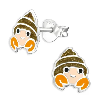 Krebs Kinder Ohrringe aus 925 Silber