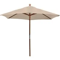 anndora-sonnenschirm Sonnenschirm 2,1m Balkonschirm Landhausschirm rund, witterungsbeständiges Polyester - mit integriertem Winddach