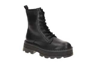 Tamaris 1-25238-47 Damen Stiefeletten Schwarz Comfort-Lining Chunky Boots