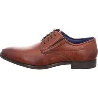 bugatti modischer City Halbschuh, cognac Schnürschuh