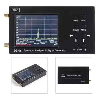 HAMGEEK SSA6G 35MHz-6200MHz RF Spectrum Analyzer RF Multimeter Spectrum Explorer with Touch Screen