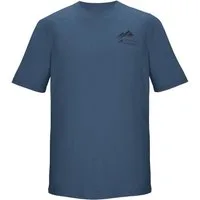 Killtec T-Shirt KOS 51 MN TSHRT Melange-Optik, grafischer Berg-Print, Comfort-Stretch Material