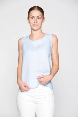 IN LINEA - Top, Rundhals 601 blue - Gr. - 46